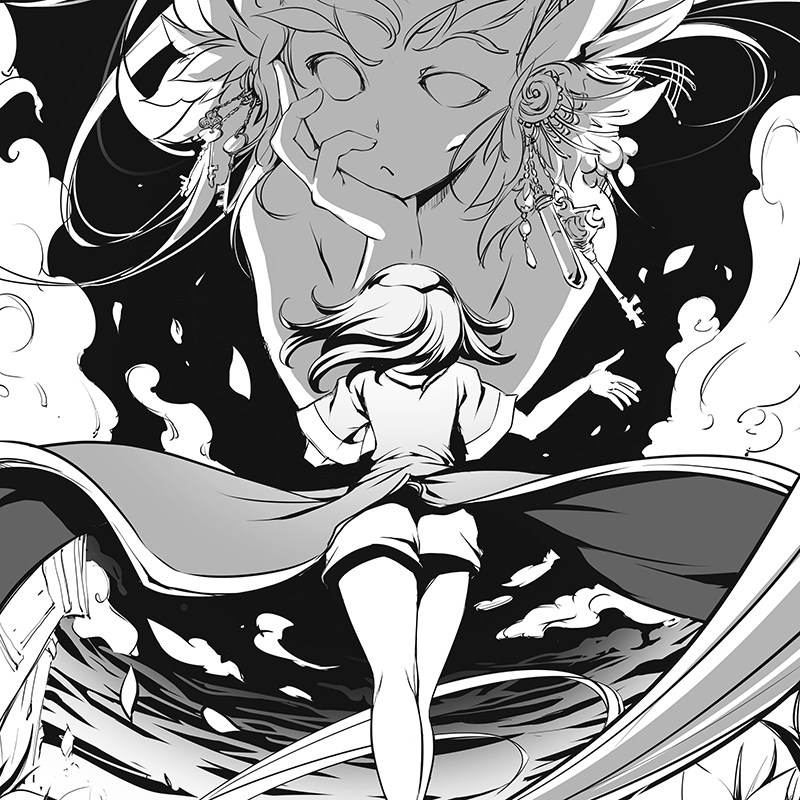 宣教師ゴンドルフ　イラスト　オリジナル・白黒　モノクローム1