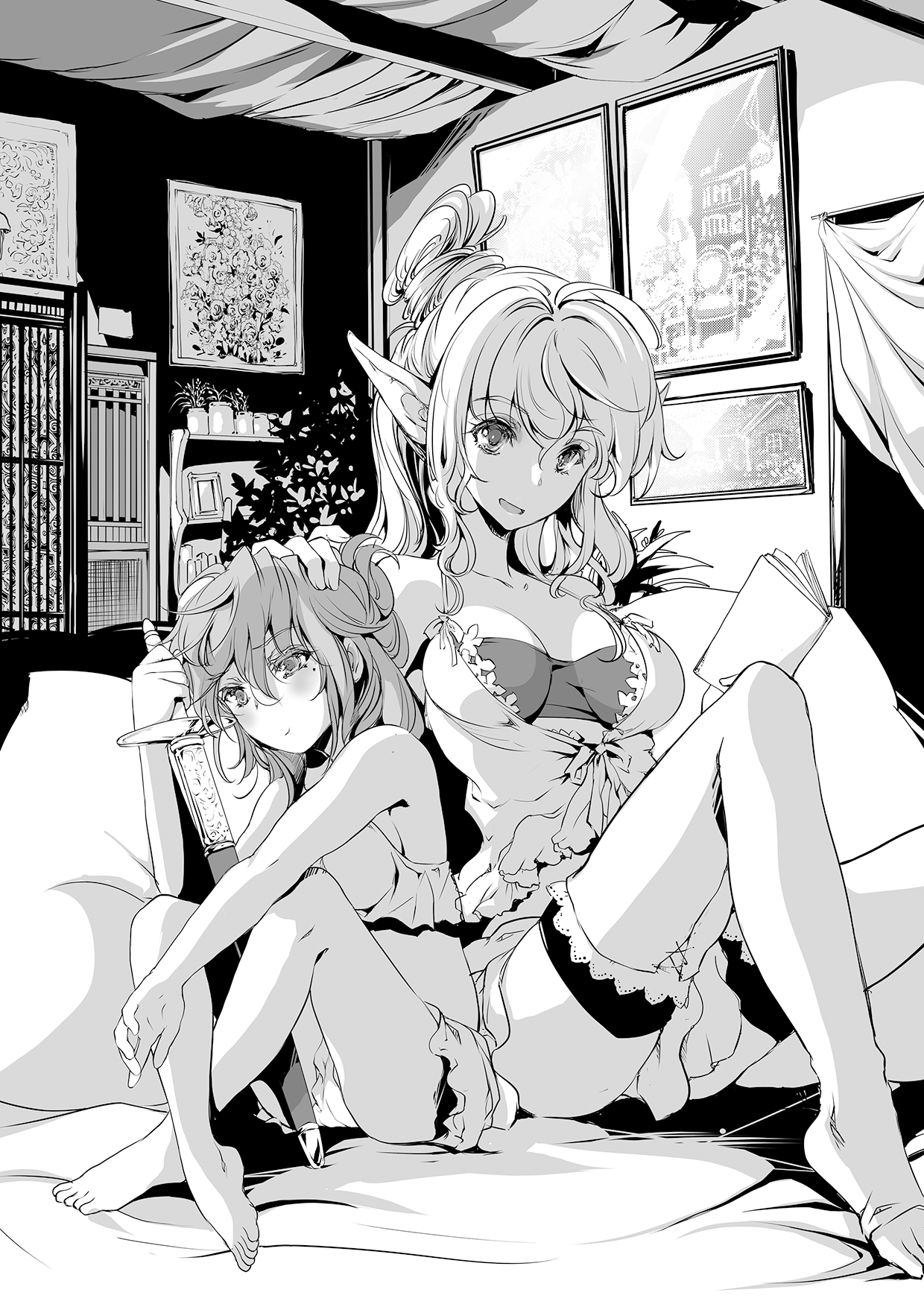 イラスト　オリジナル・モノクロ